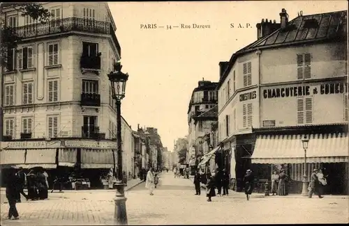 Ak Paris XIV., Rue Dareau, Charcuterie