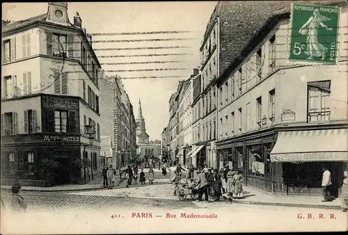 Ak Paris XV., Rue Mademoiselle, Hotel, La Glaneuse