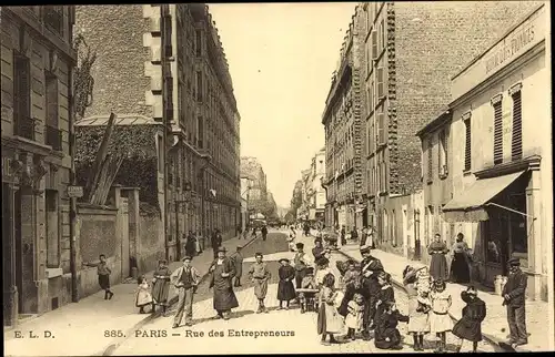 Ak Paris XV., Rue des Entrepreneurs