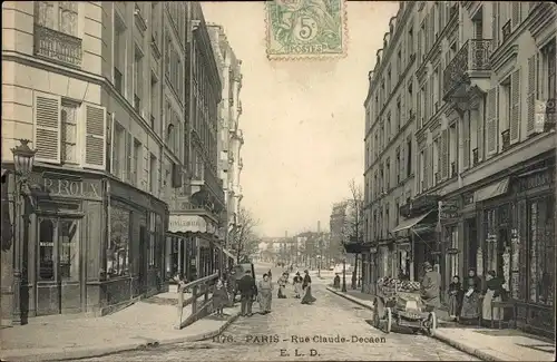 Ak Paris XII., Rue Claude Decaen, Handlung P. Roux