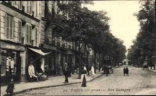 Ak Paris XVII., Rue Balagny, Geschäfte