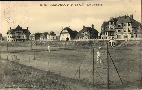 Ak Hardelot Plage Pas de Calais, Le Tennis, Tennisplatz