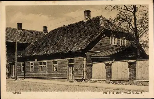 Ak Wöru Estland, Dr. F. R. Kreuzwaldimaja, Wohnhaus