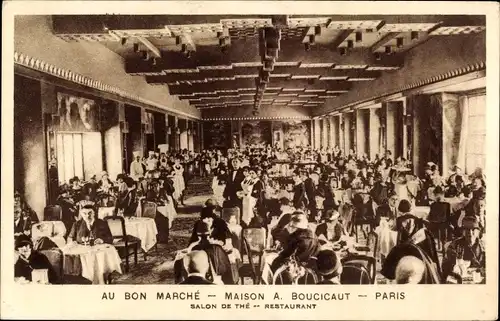 Ak Paris IV., Au bon Marché, Maison A. Boucicaut, Salon de Thé