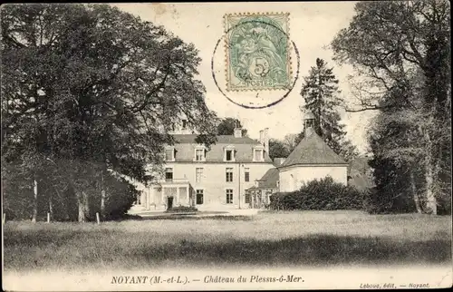 Ak Noyant Maine et Loire, Chateau de Plessis o Mer