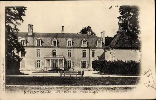 Ak Noyant Maine et Loire, Chateau du Plessis o Mer