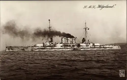 Ak Deutsches Kriegsschiff, SMS Helgoland, Linienschiff