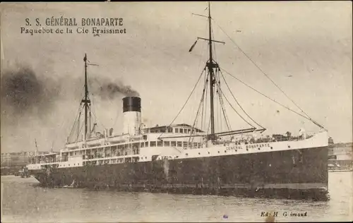 Ak Dampfer SS General Bonaparte, Compagnie de Navigation Fraissinet
