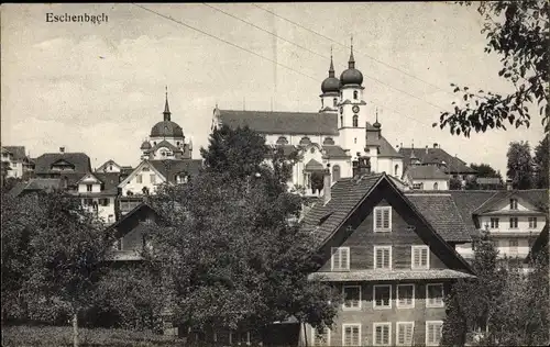 Ak Eschenbach Kanton Luzern, Teilansicht mit Kirche