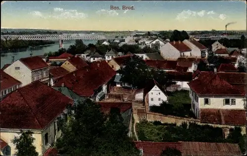 Ak Bosanski Brod Bosnien und Herzegowina, Totalansicht der Ortschaft