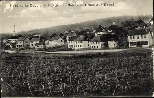 Ak Doboj Bosnien Herzegowina, Blick auf den Ort