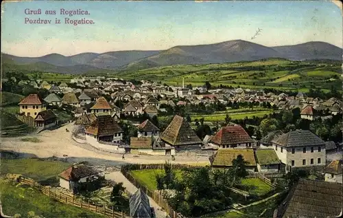 Ak Rogatica Bosnien Herzegowina, Blick auf den Ort