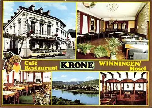 Ak Winningen an der Mosel, Cafe Krone