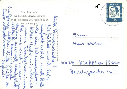 Ak Wochern Perl an der Mosel, Schullandheim für Berufsbildende Schulen