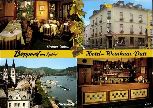 Ak Boppard am Rhein, Hotel Weinhaus Patt