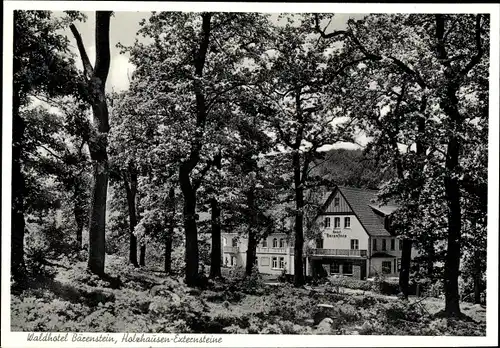 Ak Holzhausen Externsteine Horn Bad Meinberg am Teutoburger Wald, Waldhotel Bärenstein