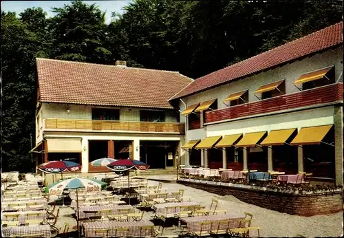 Ak Bad Grund Harz, Iberger Kaffeehaus, Terrasse