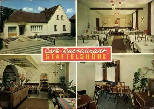 Ak Bad Kissingen Unterfranken Bayern, Café Restaurant Staffelshöhe
