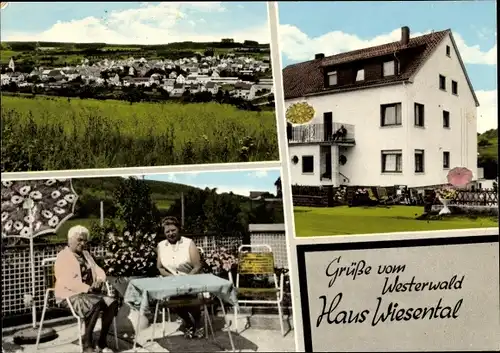 Ak Lahr Waldbrunn im Westerwald, Pension Haus Wiesenthal, Gesamtansicht