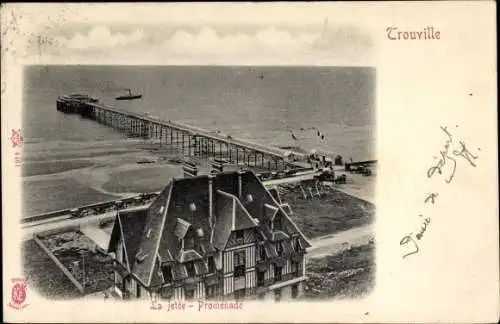 Ak Trouville Calvados, La jetee, Promenade