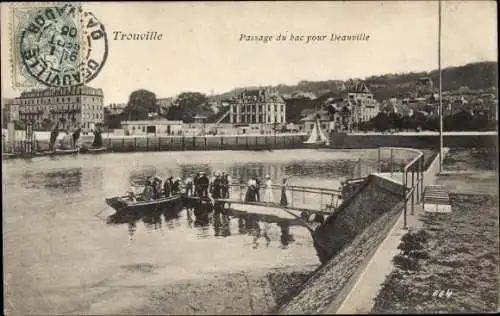 Ak Trouville Calvados, Passage du bac pour Deauville