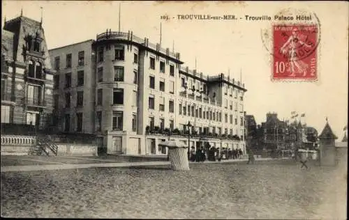 Ak Trouville sur Mer Calvados, Trouville Palace Hotel