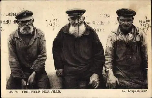 Ak Trouville Deauville Calvados, Les Loups de Mer