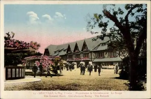 Ak Deauville La Plage Fleurie Calvados, Hippodrome de Clairefontaine