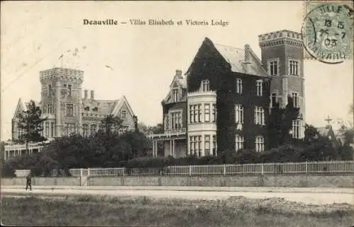 Ak Deauville Calvados, Villas Elisabeth et Victoria Lodge