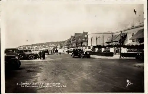 Ak Deauville La Plage Fleurie Calvados, Le Boulevard Eugene Cornuche