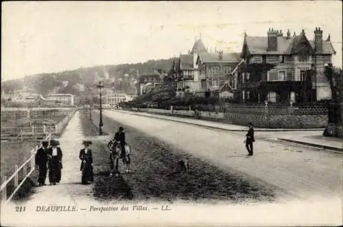 Ak Deauville Calvados, Perspective des Villas