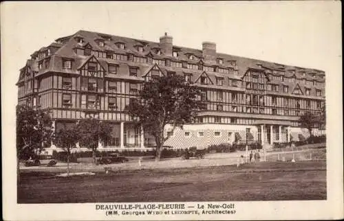 Ak Deauville La Plage Fleurie Calvados, Le New Golf