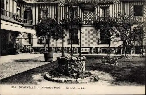 Ak Deauville Calvados, Normandy Hotel, La Cour