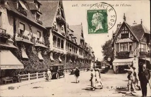 Ak Deauville Calvados, Rue de l'Ecluse