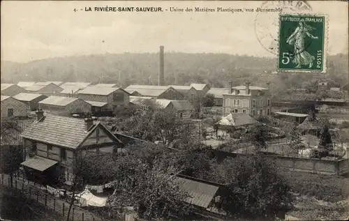 Ak La Riviere Saint Sauveur Calvados, usine des matières Plastiques, vue d'ensemble