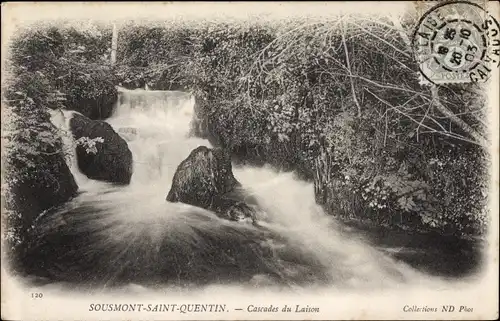 Ak Sousmont-Saint-Quentin Calvados, Cascades du Laison