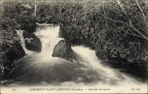 Ak Sousmont-Saint-Quentin Calvados, Cascades du Laison