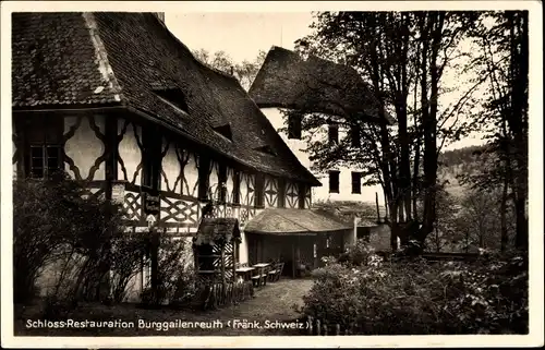 Ak Burggaillenreuth Ebermannstadt in Oberfranken, Schlossrestauration, Forsthaus Burggaillenreuth