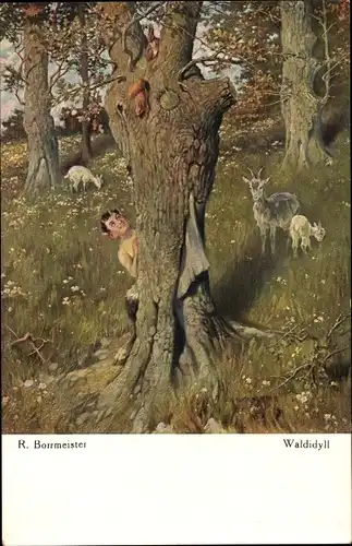 Künstler Ak Borrmeister, R., Waldidyll
