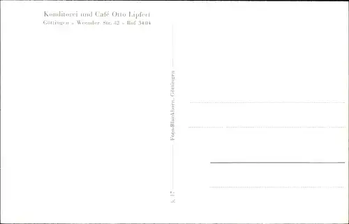 Ak Göttingen in Niedersachsen, Konditorei und Café Otto Lipfert, Weender Straße 32
