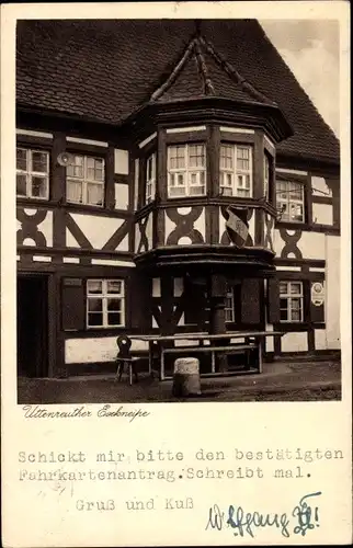 Ak Uttenreuth Mittelfranken, Gasthaus zum schwarzen Adler, Inh. Josef Hack