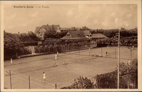 Ak Zoute Knokke Heist Heyst Knocke sur Mer Westflandern, Tennisplatz