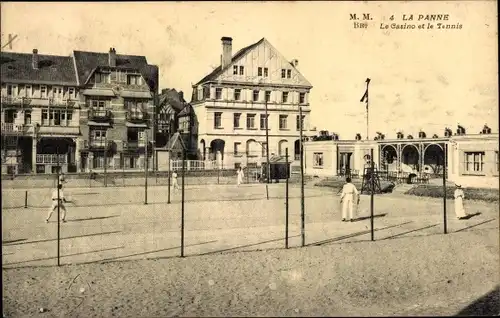 Ak La Panne Westflandern, Le Casino et le Tennis, Tennisplatz