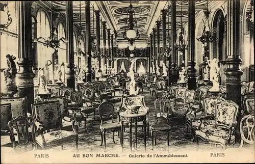 Ak Paris Frankreich, Au Bon Marche, Galerie de l'Ameublement