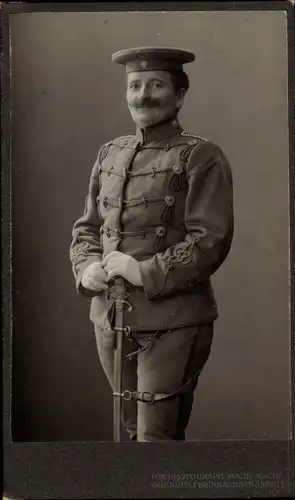 CdV Soldat, Kaiserreich, Husaren-Uniform, Portrait