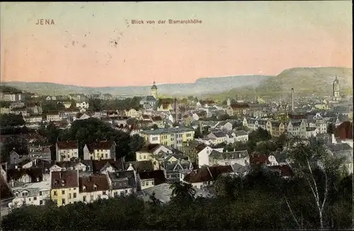 Ak Jena in Thüringen, Panorama von der Bismarckhöhe