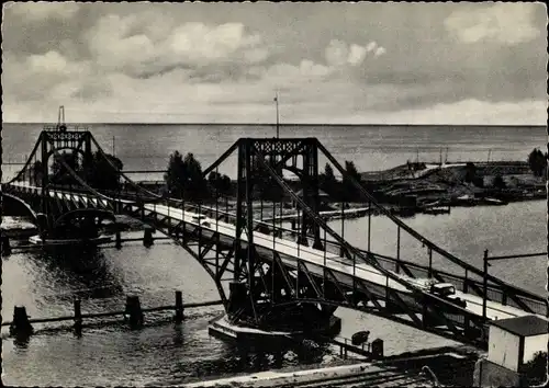 Ak Wilhelmshaven in Niedersachsen, Kaiser Wilhelm Brücke