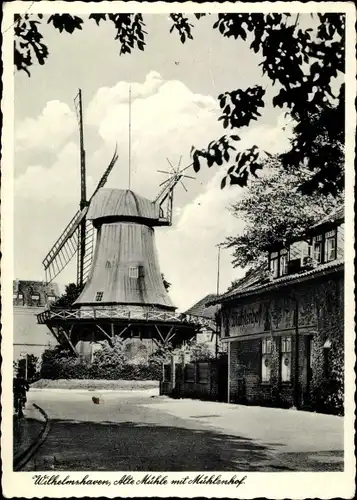 Ak  Wilhelmshaven in Niedersachsen, Alte Mühle mit Mühlenhof