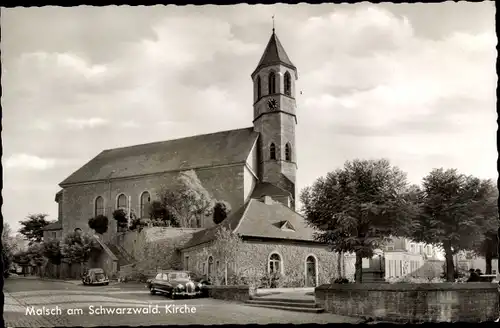 Ak Malsch in Baden, Kirche