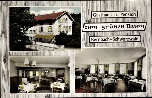 Ak Bernbach Bad Herrenalb, Gasthaus und Pension zum grünen Baum